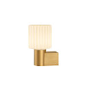 SLV Wandarmatuur VARYT rond, zonder lampenkap E14 IP44, messing dimbaar