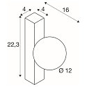 SLV wall luminaire SUN - PHASE square G9 IP20, black dimmable