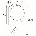 SLV wall luminaire SUN - PHASE round G9 IP20, black dimmable
