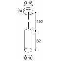 SLV Pendelarmatuur ENOLA� E27 IP20, dimbaar