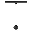 SLV 3-phase pendant luminaire LIGHT EYE� 90 down, ball shaped GU10 IP20, black matt dimmable