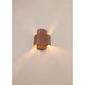SLV Wandarmatuur voor buitenshuis PHOTONI CYL cilindrisch, halfrond E27 IP65, roest dimbaar