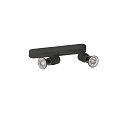 SLV wall and ceiling luminaire PURI 2.0 BASIC ASYM round, asymmetrical GU10 IP20, black dimmable