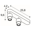 SLV wall and ceiling luminaire PURI 2.0 BASIC ASYM round, asymmetrical GU10 IP20, black dimmable