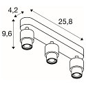 SLV wall and ceiling luminaire PURI 2.0 BASIC LONG round, long GU10 IP20, black dimmable