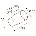 3-fase spot PURI 2.0 - TUBE cilindrisch, instelbaar GU10 IP20, dimbaar