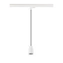 SLV 3-fase pendelarmatuur PURI 2.0 - TUBE cilindrisch GU10 IP20, wit dimbaar