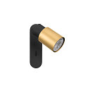 SLV wall and ceiling luminaire PURI 2.0 - TUBE square, with switch GU10 IP20, gold, black dimmable