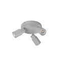 SLV Wand- en plafondarmatuur PURI 2.0 - TUBE 3-vlams, rond GU10 IP20, grijs dimbaar