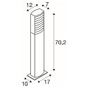 SLV outdoor floor lamp RASTERLYS POLE 70 square IP65, anthracite dimmable