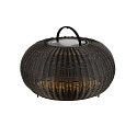 SLV Zonne Vloerlamp ADEGAN FLAT IP65, zwart dimbaar