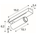 SLV 1-fase spot GRIP! S PHASE draaibaar, voor BAP IP20, brons dimbaar