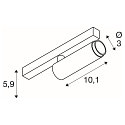 SLV Spotlight op rail GRIP! S 48V DALI draaibaar, voor BAP, DALI aanstuurbaar IP20, brons, mat dimbaar