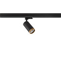 SLV 3-fase spot GRIP! L GU10 cilindrisch, instelbaar GU10 IP20, zwart dimbaar