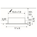 SLV ceiling recessed luminaire NEW TRIA� 155 GU10 2 flames, rotatable, square GU10 IP20, black dimmable
