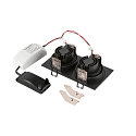 SLV ceiling recessed luminaire NEW TRIA� 155 PHASE 2 flames, rigid, square IP20, black dimmable