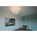 SLV Wand- en plafondarmatuur ONE PHASE �40CM up down, CCT Switch, ring vorm IP20, wit mat dimbaar