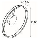 SLV Wand- en plafondarmatuur ONE PHASE �60CM up down, CCT Switch, ring vorm IP20, wit mat dimbaar