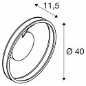 SLV Wand- en plafondarmatuur ONE DALI �40CM up down, DALI aanstuurbaar, CCT Switch, ring vorm IP20, wit dimbaar