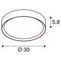 SLV wall and ceiling luminaire DECONA PHASE round, CCT Switch IP44, white dimmable