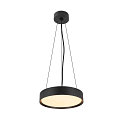 SLV wall and ceiling luminaire DECONA PHASE round, CCT Switch IP44, black dimmable