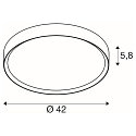 SLV wall and ceiling luminaire DECONA PHASE round, CCT Switch IP44, gold, white dimmable