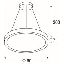 pendant luminaire MEDO� RING 90 DALI for VDU workstation, DALI controllable, CCT Switch IP20, black dimmable