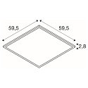 SLV Plafondarmatuur PANEL C 600 ON-OFF CCT Switch, UGR < 19, schakelbaar IP54 / IP20, 34W 4550lm 3000 / 4000K CRI 80-89