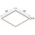 SLV Plafondarmatuur PANEL C 625 ON-OFF CCT Switch, UGR < 19, schakelbaar IP54 / IP20, 34W 4550lm 3000 / 4000K CRI 80-89