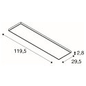 Plafondarmatuur PANEL C 1200/300 ON-OFF CCT Switch, UGR < 19, schakelbaar IP54 / IP20, wit, gelakt 