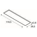 SLV Plafondarmatuur PANEL C 1200/300 DALI DALI aanstuurbaar, CCT Switch, UGR < 19 IP54 / IP20, dimbaar