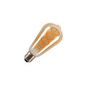 Lichtbron Edison peervorm ST64 FILAMENT CURLY GOLD schakelbaar ST64 helder E27 4W 250lm 1800K 325� CRI >80 