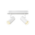 SLV wall and ceiling luminaire NOBLO� DOUBLE PHASE DTW 2 flames, round, Dim-To-Warm IP20, white dimmable