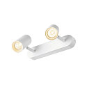 SLV Wand- en plafondarmatuur NOBLO� DOUBLE PHASE 2-vlams, rond IP20, wit dimbaar