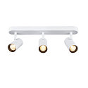 SLV wall and ceiling luminaire NOBLO� TRIPLE PHASE 3 flames, cylindrical, cardanic swivelling IP20, white dimmable