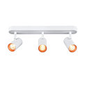 SLV wall and ceiling luminaire NOBLO� TRIPLE PHASE 3 flames, cylindrical, cardanic swivelling IP20, white dimmable