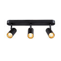 SLV wall and ceiling luminaire NOBLO� TRIPLE PHASE 3 flames, cylindrical, cardanic swivelling IP20, black dimmable