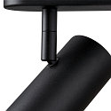 SLV wall and ceiling luminaire NOBLO� TRIPLE PHASE 3 flames, cylindrical, cardanic swivelling IP20, black dimmable
