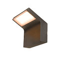 SLV outdoor wall luminaire ORDI II square IP65, black, lacquered dimmable