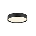 SLV Plafondarmatuur DECONA 30 CL rond, geschikt voor beeldschermwerkstations IP44, zwart, gelakt dimbaar