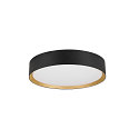 SLV Plafondarmatuur DECONA 30 CL rond, geschikt voor beeldschermwerkstations IP44, goud, zwart, gelakt dimbaar