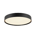 SLV Plafondarmatuur DECONA 42 CL rond, geschikt voor beeldschermwerkstations IP44, zwart, gelakt dimbaar