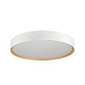 SLV Plafondarmatuur DECONA 42 CL rond, geschikt voor beeldschermwerkstations IP44, goud, wit, gelakt dimbaar