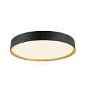 SLV Plafondarmatuur DECONA 42 CL rond, geschikt voor beeldschermwerkstations IP44, goud, zwart, gelakt dimbaar