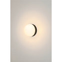 SLV Wand- en plafondarmatuur CYFT DOME IP65, zwart dimbaar