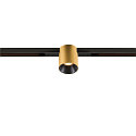 Spotlight op rail FIXT-IT! rond, ingebouwde versie, geschikt voor beeldschermwerkstations IP20, goud, zwart, gelakt dimbaar