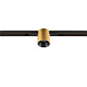 SLV Spotlight op rail FIXT-IT! rond, ingebouwde versie, geschikt voor beeldschermwerkstations IP20, goud, zwart, gelakt dimbaar