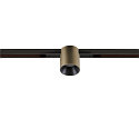 SLV Spotlight op rail FIXT-IT! rond, ingebouwde versie, geschikt voor beeldschermwerkstations IP20, brons, zwart, gelakt dimbaar