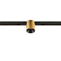 SLV Spotlight op rail FIXT-IT! rond, ingebouwde versie, geschikt voor beeldschermwerkstations IP20, goud, zwart, gelakt dimbaar