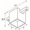 SLV Spotlight op rail FIXT-IT! rond, ingebouwde versie, geschikt voor beeldschermwerkstations IP20, zwart, gelakt dimbaar